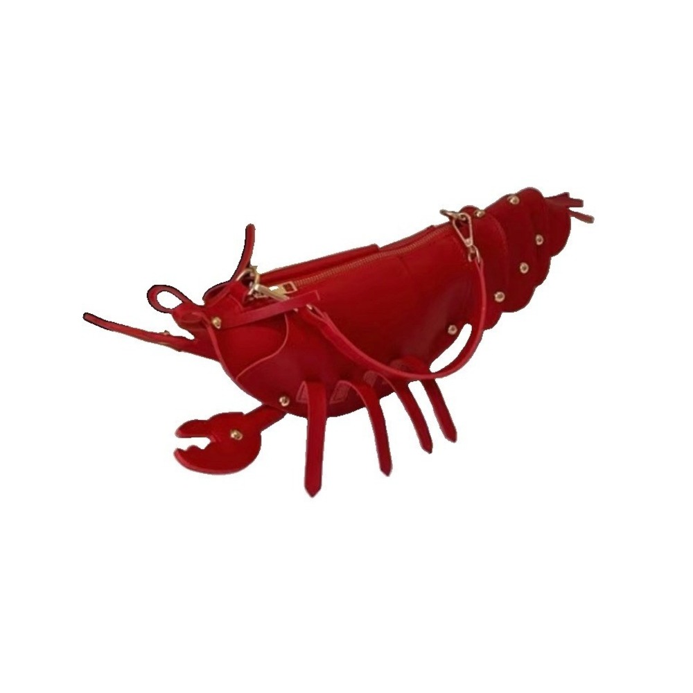 Red Lobster Novelty Crossbody Purse Coastal Beach Vacation Statement Bag Quirky
